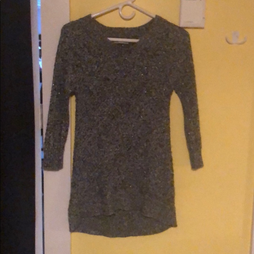 Sparkly black and white sweater